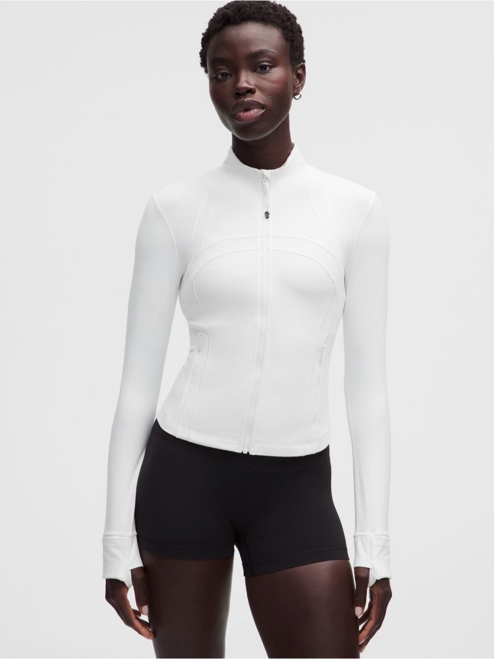 Lululemon White Define Cropped Jacket - Size 4